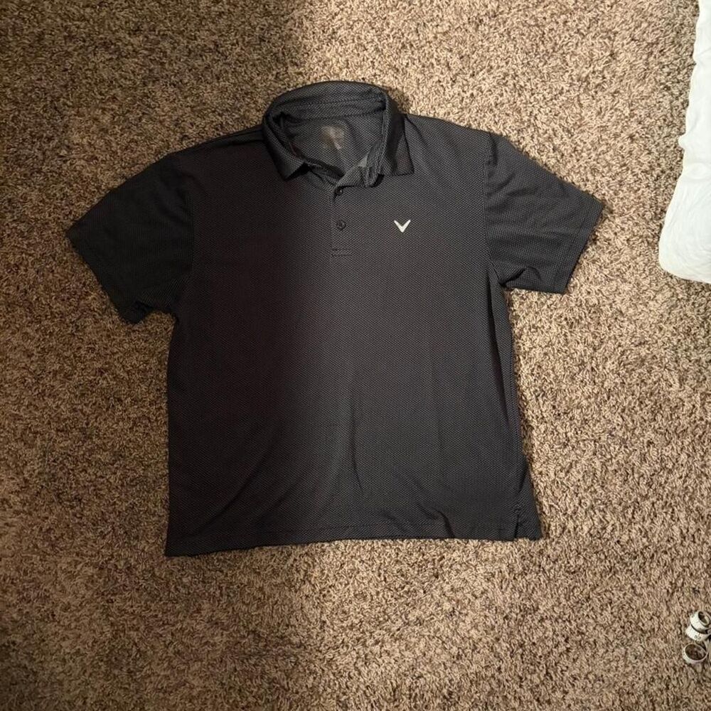 Callaway Men's Black and Grey Polo-shirts